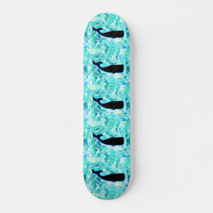 Skateboard bleu Thunder_Cove de baleines noires