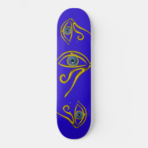 SKATEBOARD BLEUE TALISMAN / GOLD HORUS EYE