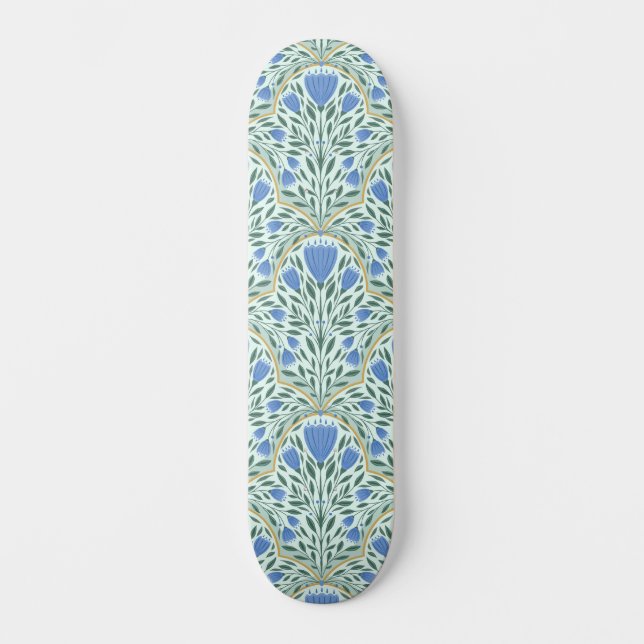 Skateboard Bleuets délicats (Recto)