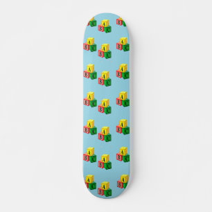 Skateboard bloc alphabétique abc