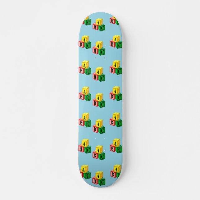 Skateboard bloc alphabétique abc (Devant)