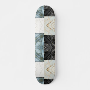 Skateboard Bloc géométrique abstrait moderne en marbre d'agat