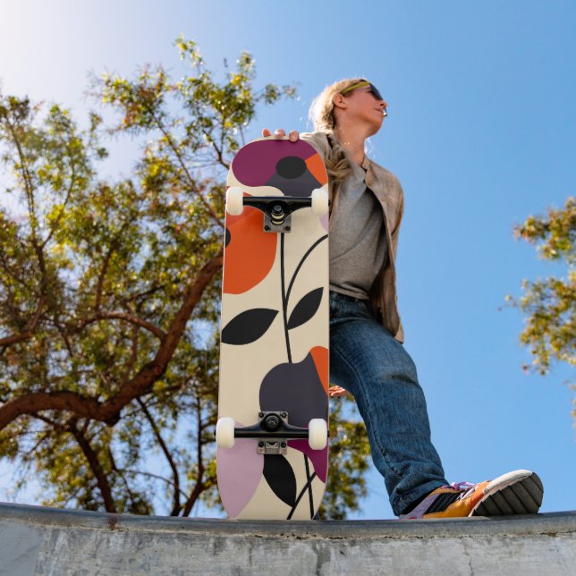 Skateboard Bloom minimal du pavot (Extérieur 1)