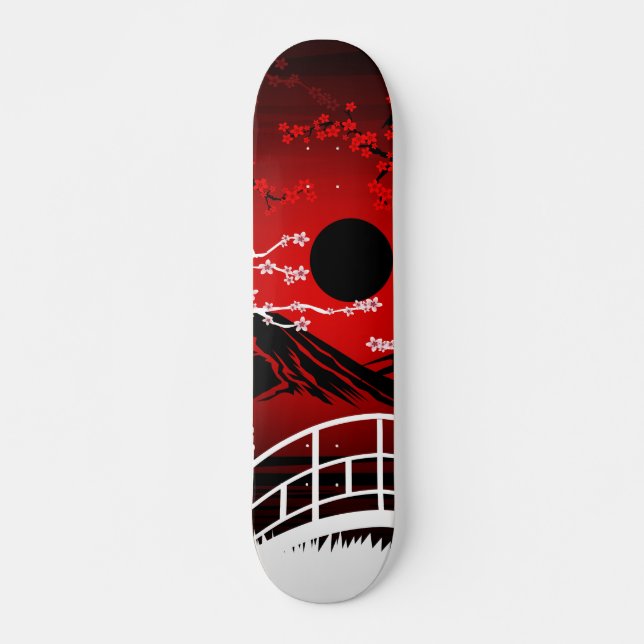 Skateboard Blossom rouge (Devant)