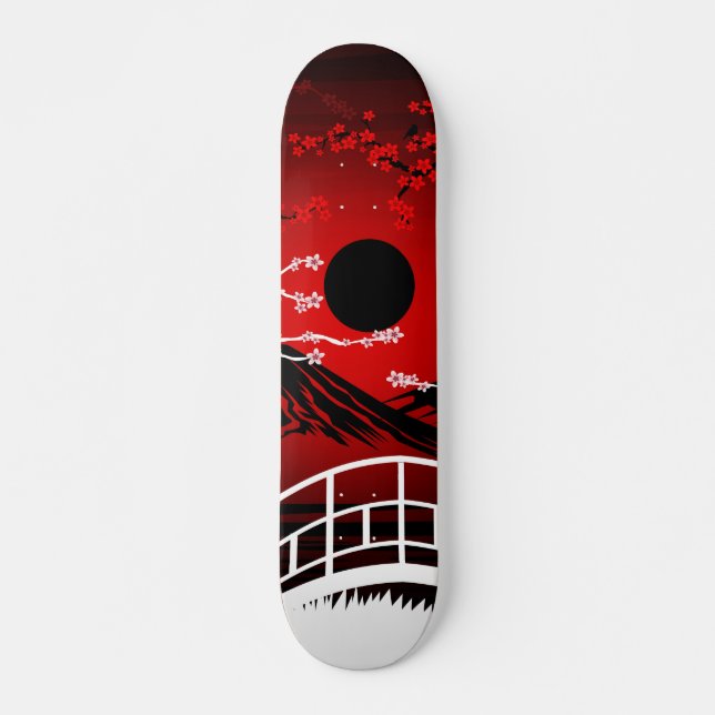 Skateboard Blossom rouge  (Devant)