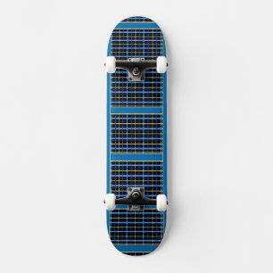 Skateboard Blu Plaid