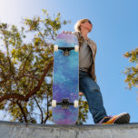 Skateboard Blue Galaxy<br><div class="desc">Blue and purple galaxy skateboard with stars.</div>