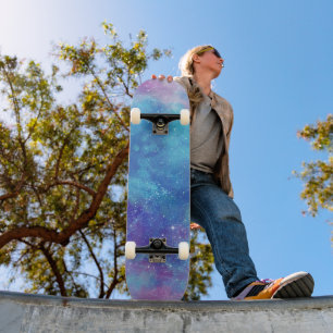 Skateboard Blue Galaxy