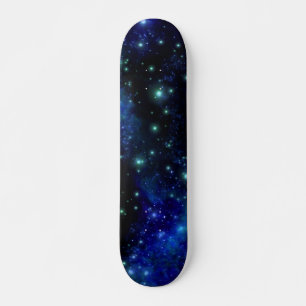 Skateboard Blue Galaxy personnalisable