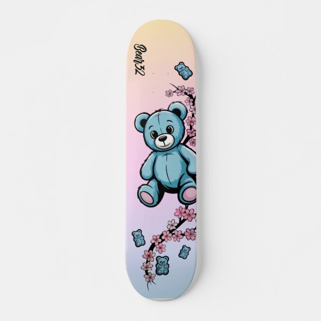Skateboard Blues Gommes (Devant)