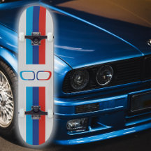 BMW M bandes et reins oeuvre d'art de fan, blanc