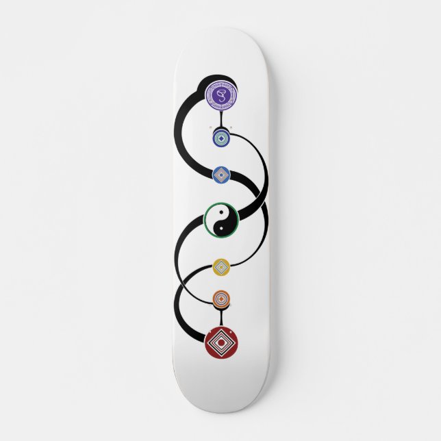 Skateboard Bohemian 7 Chakras - Skate (Devant)