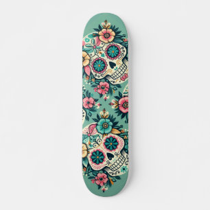 Skateboard Boho Crânes de Sucre