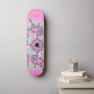 Skateboard Boho Hippie Licorne Pastel Mandelbrot Fractale