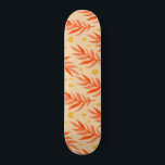 Skateboard Boho Orange Tropical Feuille Jungle Plante esthéti<br><div class="desc">Ce skateboard cool avec des feuilles de palmiers tropicaux ferait un cadeau merveilleux pour quelqu'un qui aime l'esthétique boho!</div>