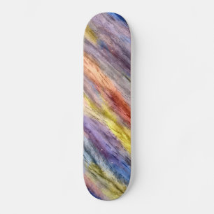 Skateboard Bois coloré vintage Art Abstrait 2
