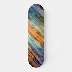 Skateboard Bois coloré vintage Art Abstrait 3