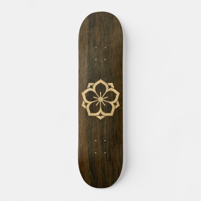 Skateboard Bois de fleurs de cerisier de Kamon de Japonais de (Recto)