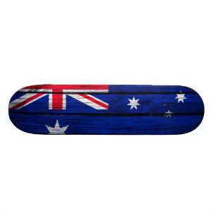Skateboard Bois rustique de drapeau de l'Australie