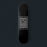 Skateboard Bold & Modern Your name or Word | White On Black<br><div class="desc">Bold et moderne.</div>