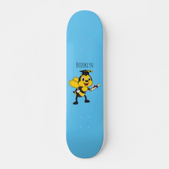 Skateboard Bonne remise des diplômes des abeilles (Devant)