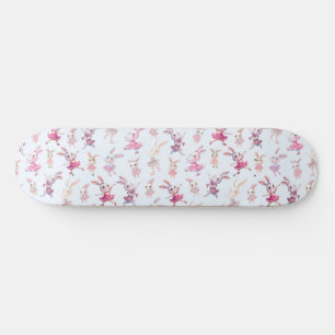 Skateboard Bonnets roses mignons Motif dansant