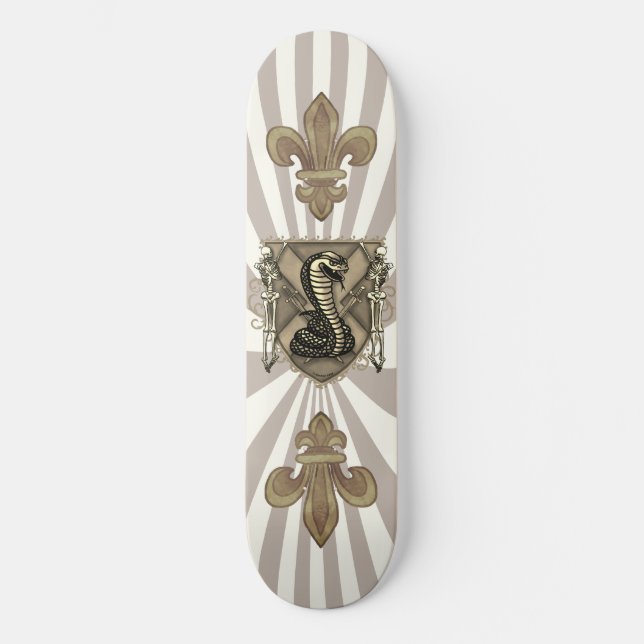 Skateboard Bouclier de Cobra squelette Planche à roulettes (Recto)