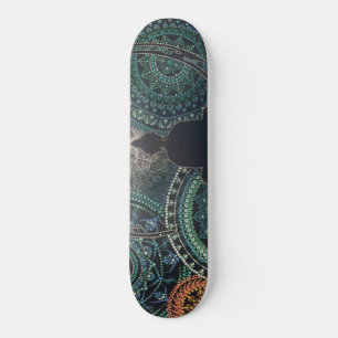 Skateboard Bouddha Dot Art Mandala, Art Spirituel