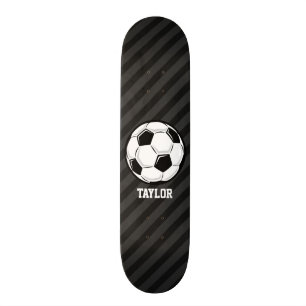 Skateboard Boule de soccer; Gris Noir & Sombre