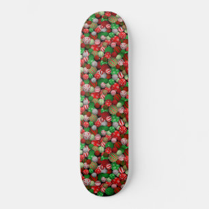 Skateboard Boules de Noël 3D