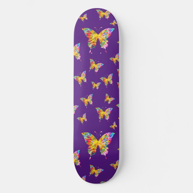 SKATEBOARD BOUTEILLES COLORÉES ABSTRAITES (Recto)