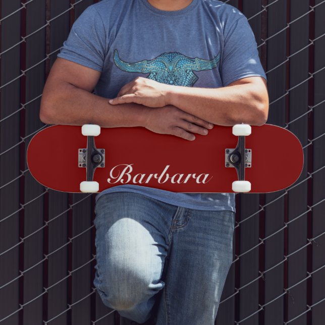 Skateboard Brick Red Nom élégant | Classique tendance (Extérieur 3)