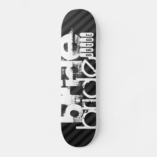 Skateboard Bride ; Gris noir et gris foncé (Recto)
