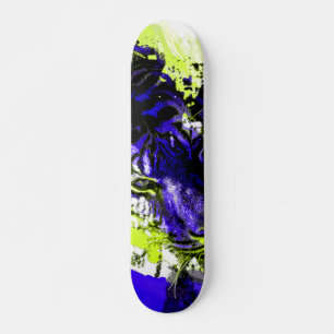Skateboard Bright Bold Tiger Face