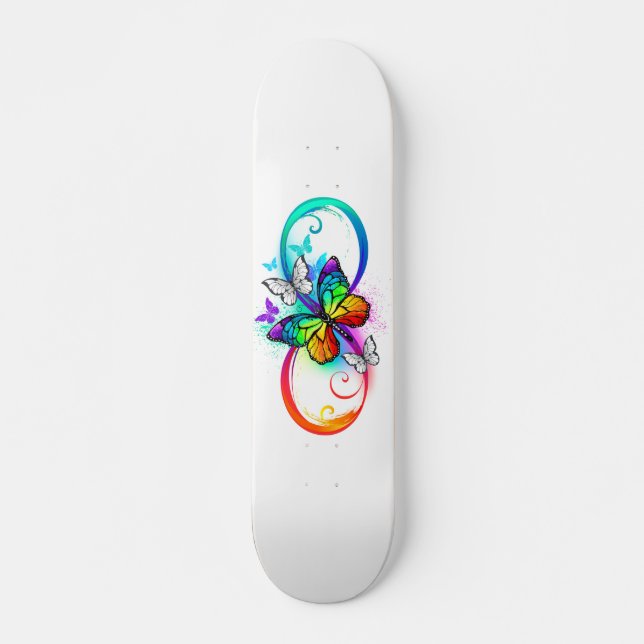 Skateboard Bright infinity with rainbow butterfly (Devant)