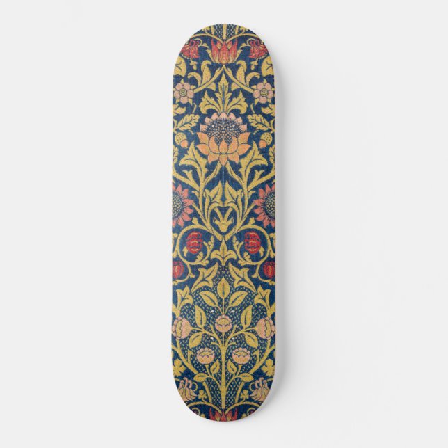 Skateboard Bright Violet and Columbine (par William Morris) (Recto)