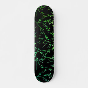 Skateboard Brindilles vertes sur noir
