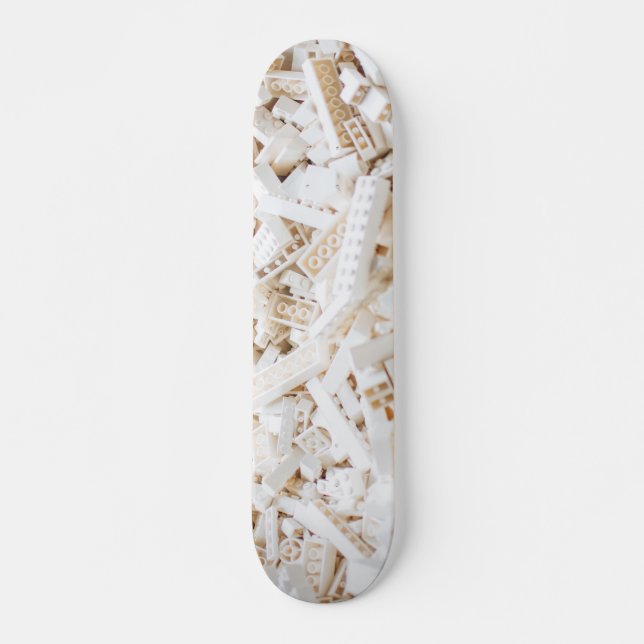 Skateboard briques blanches (Devant)