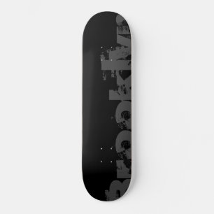 Skateboard Brooklyn - New York, Cool, Urbain, Noir Et Blanc