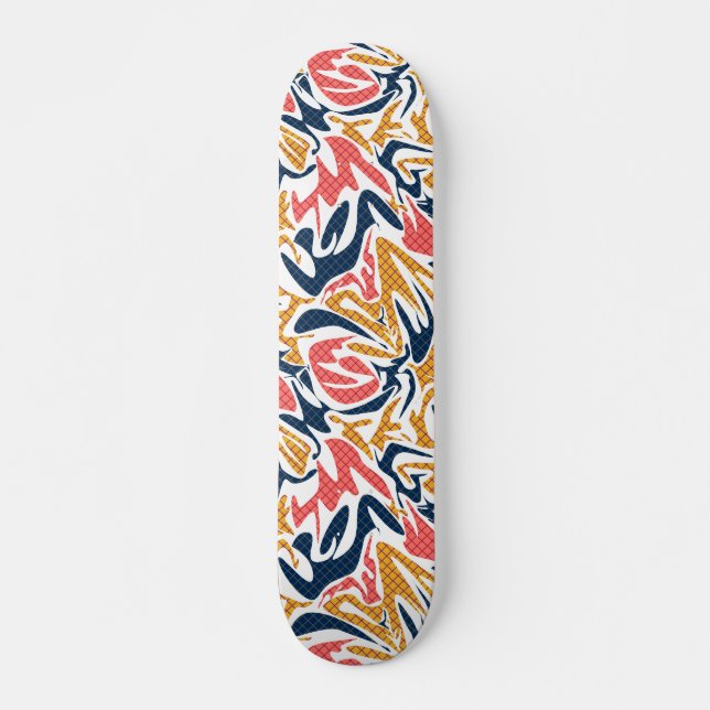 Skateboard Brosse moderne abstrait sans couture multicolore (Devant)