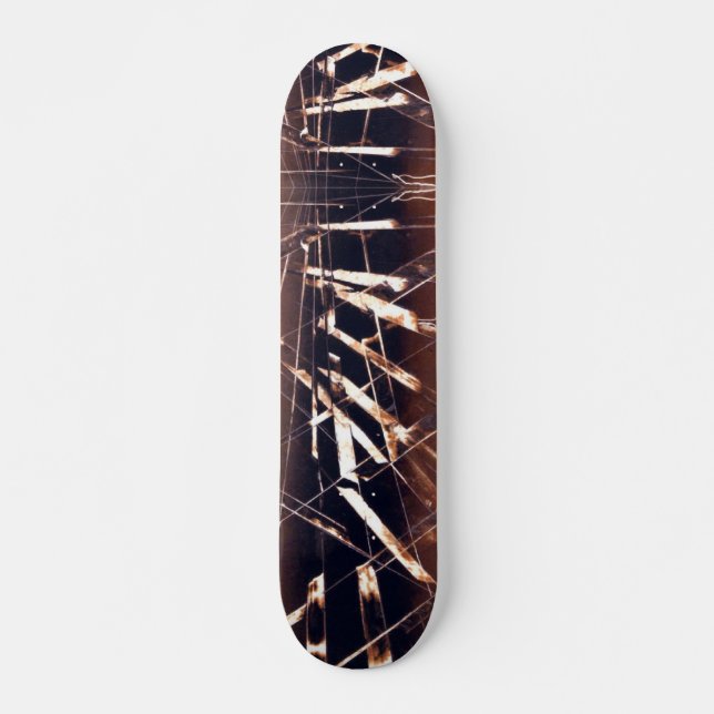 Skateboard Brown et blanc (Devant)