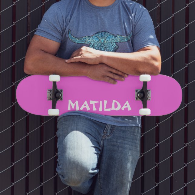 Skateboard Bubblegum rose Nom moderne | Style tendance (Extérieur 3)