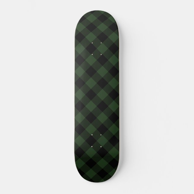 Skateboard Buffalo Check Celtic Green et Black plus petit Pla (Recto)