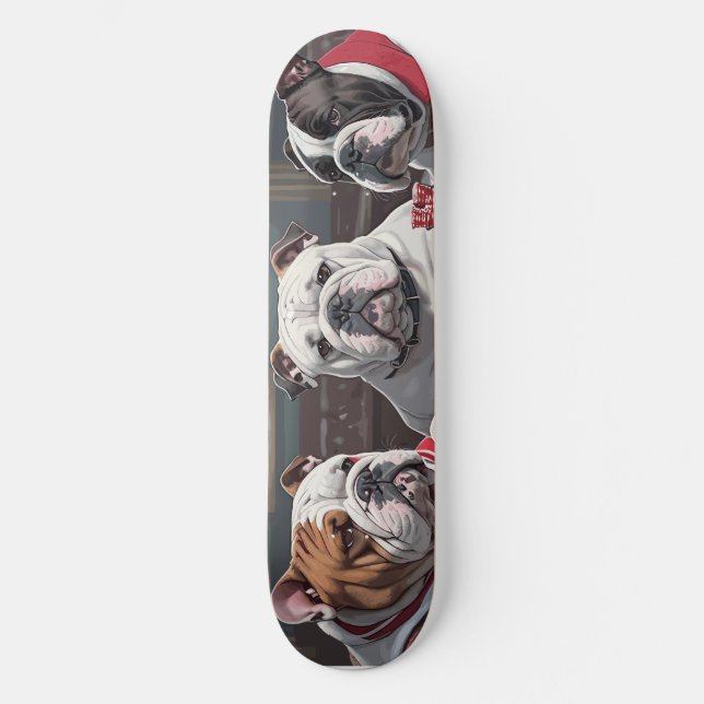 Skateboard Bulldogs jouant au poker (Recto)