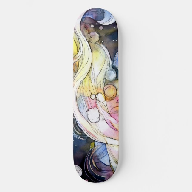 Skateboard Bulles Abstraites (Recto)