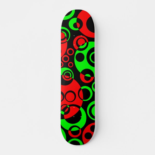 Skateboard Bulles Abstraites 01 - V2 - Rétro (Devant)