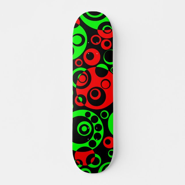 Skateboard Bulles Abstraites 03 - V2 (Devant)