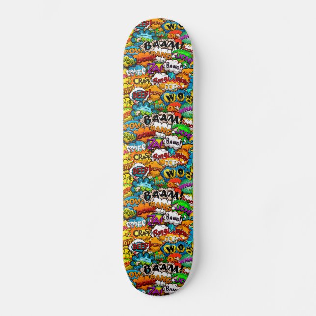 Skateboard Bulles de Texte de Bande Dessinée (Recto)