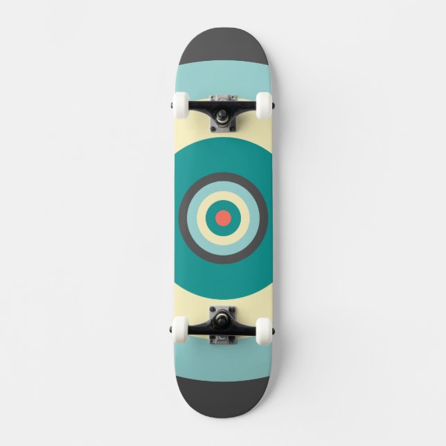 Skateboard Bullseye combiné gris par Shirley Taylor (Recto)