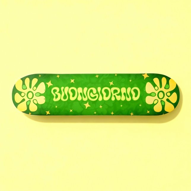 Skateboard Buongiorno ! Floral italien d'inspiration vive (Créateur téléchargé)